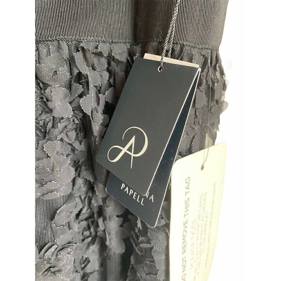 Adrianna Papell Sz 4 Black Sleeveless Chiffon Petal Party Dress NWT‎ $220 - Picture 6 of 8